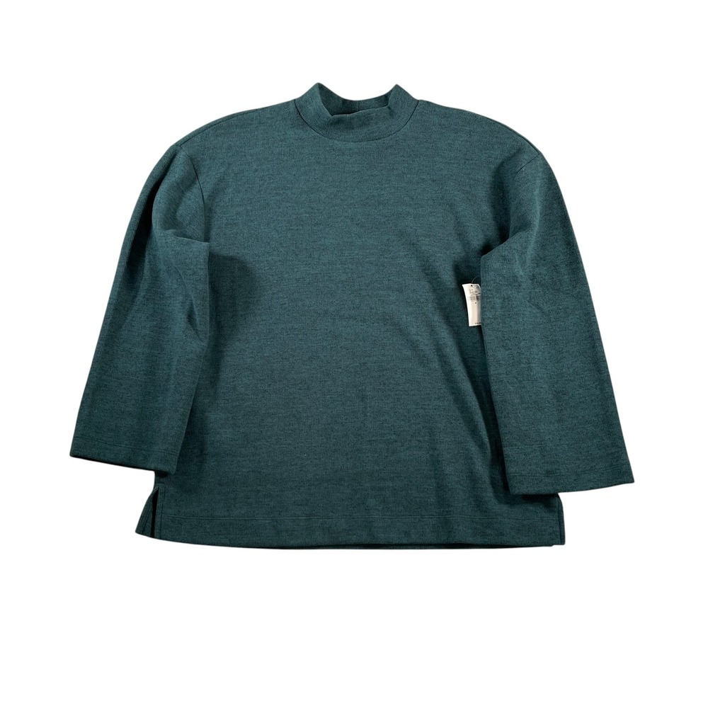 Old Navy Womens Size Medium Green Cozy Mock Neck Tunic Long Sleeve Sweater Top